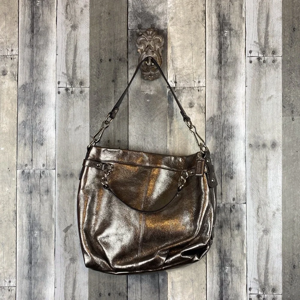 Coach Vintage Brooke Metallic Hobo Bag in Gold.